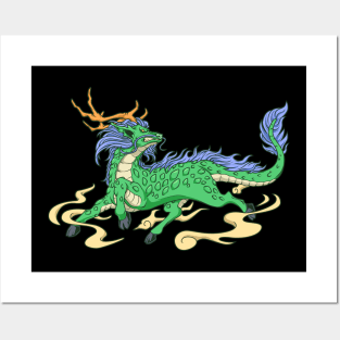 Japanese Yokai figure Kirin Posters and Art